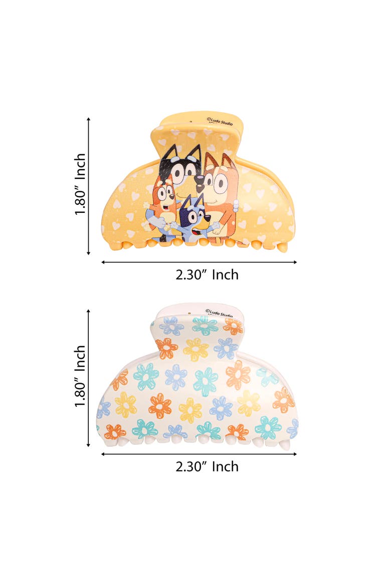 Hair Clips 2-Piece Set Official License, Medium Claw Clips for Hair, Alternate, color, Yellow