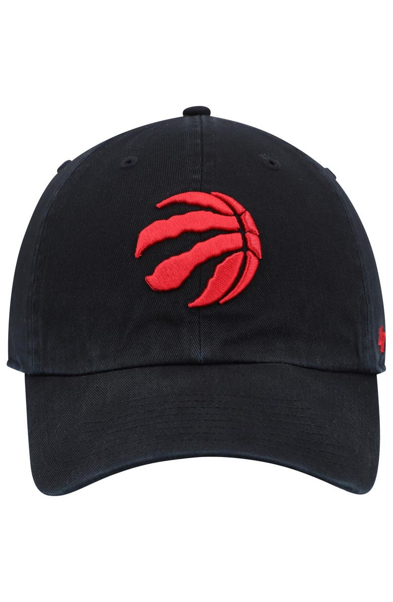 '47 Men's '47 Black Toronto Raptors Alternate Logo Team Clean Up Adjustable Hat, Alternate, color,