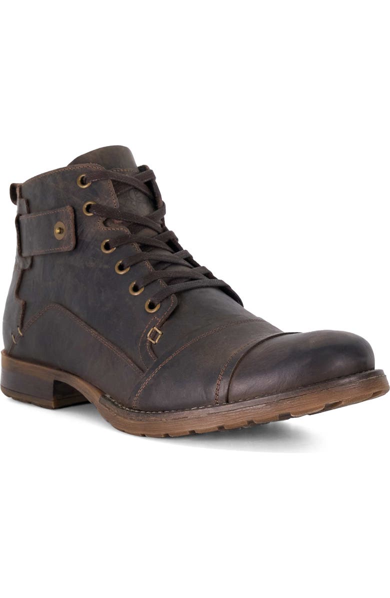 Dune London Simon Boot, Main, color, Dark Brown