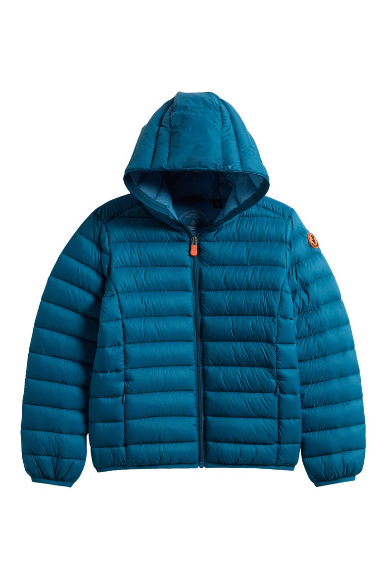 Kids' Dony Short Hooded Puffer Jacket, Main, color, HORIZON BLUE