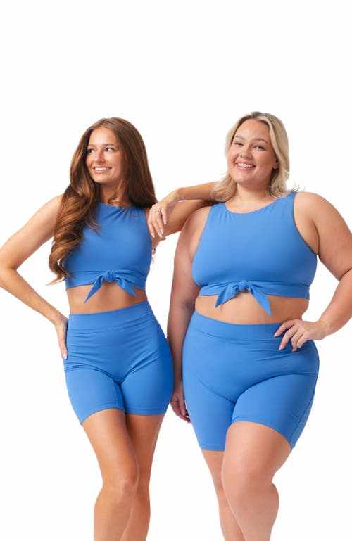 LIME RICKI SWIMWEAR LIME RICKI SWIMWEAR KNOTTED CROP TOP