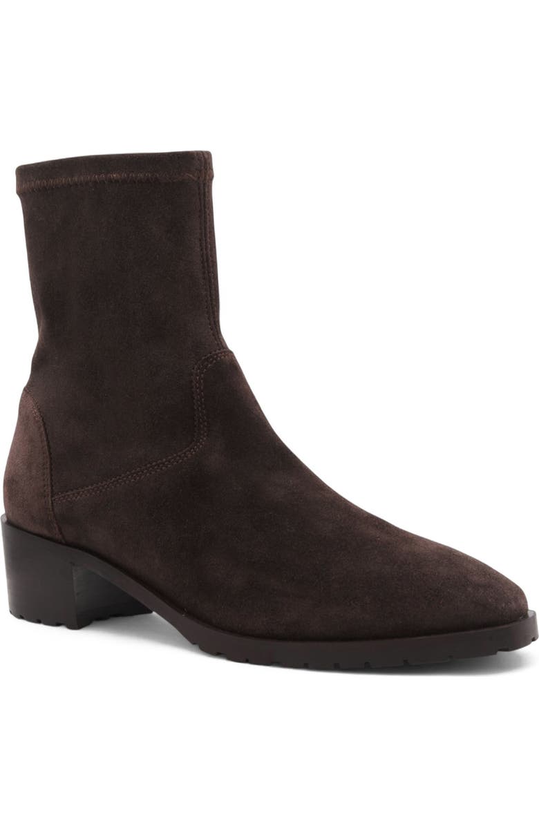 Aquatalia Roza Weatherproof Sock Bootie, Main, color, Mocha Suede