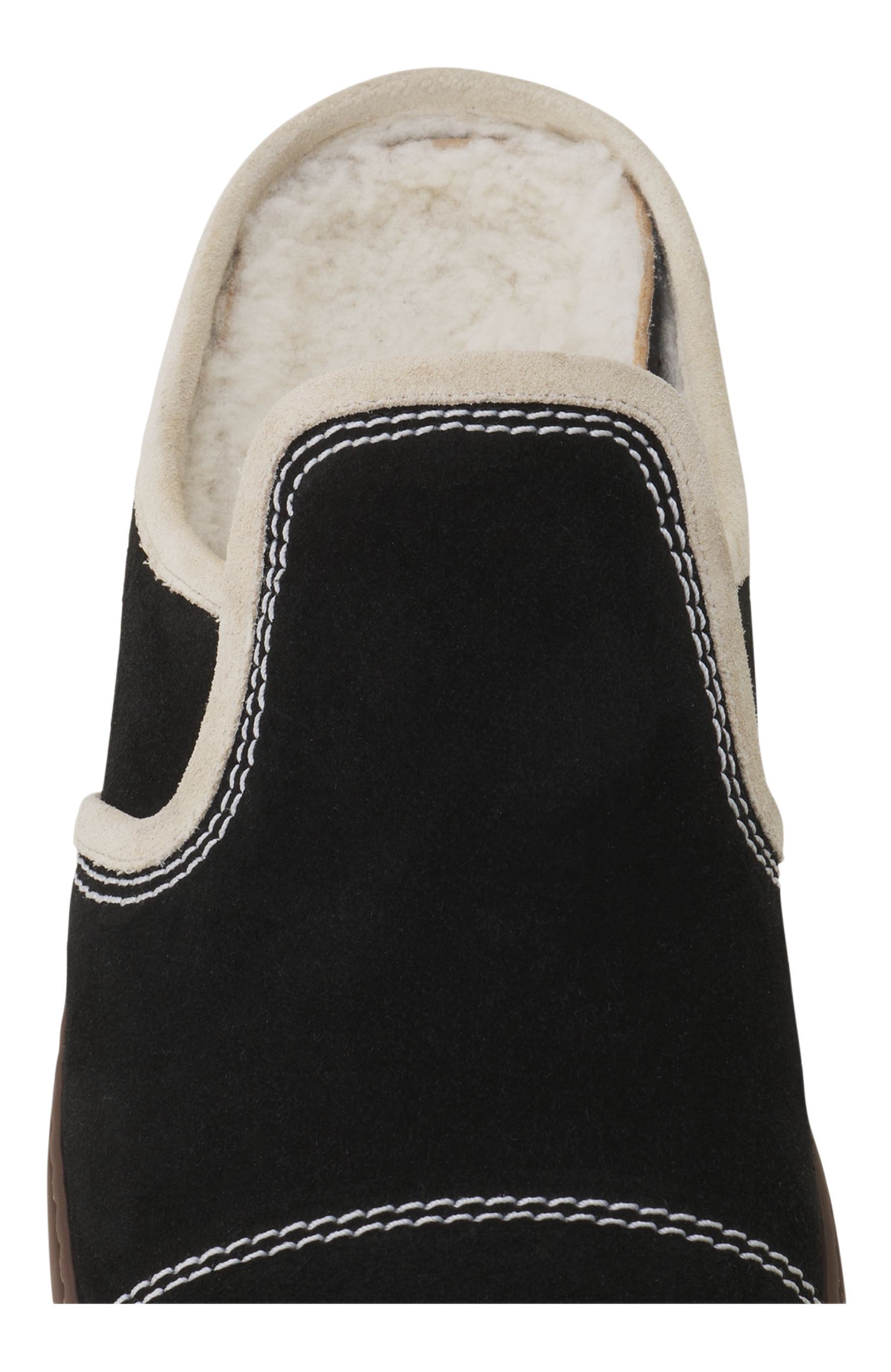 Lanvin Dbb1 Suede Mule Sneakers, Alternate, color, Noir/Blanc Cassé