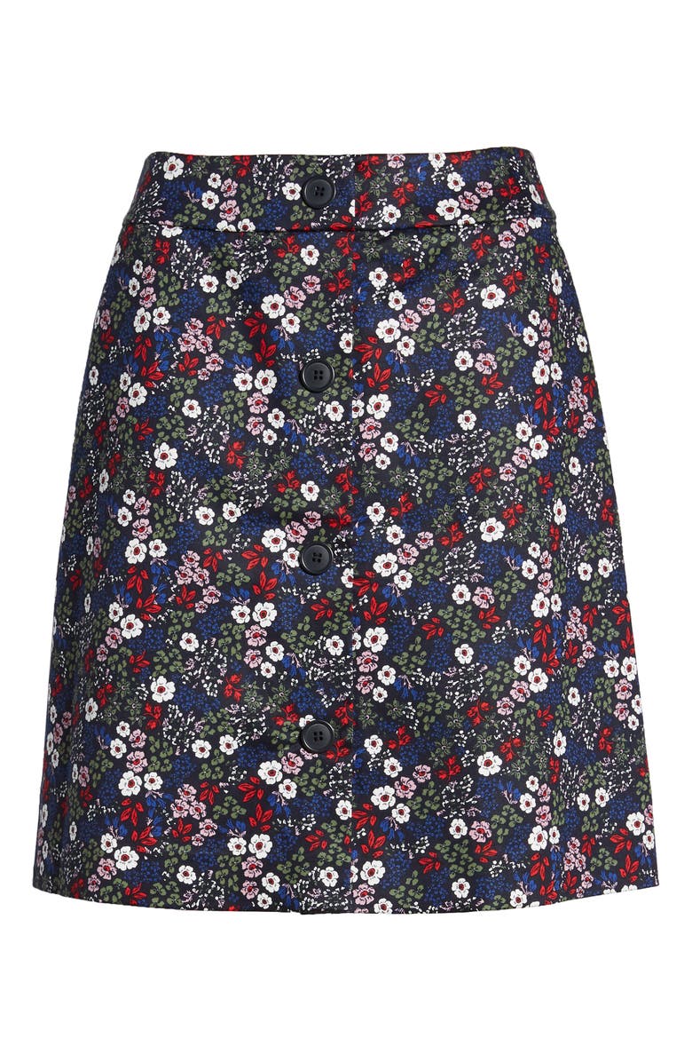 1901 Button Front Floral Skirt, Alternate, color, 