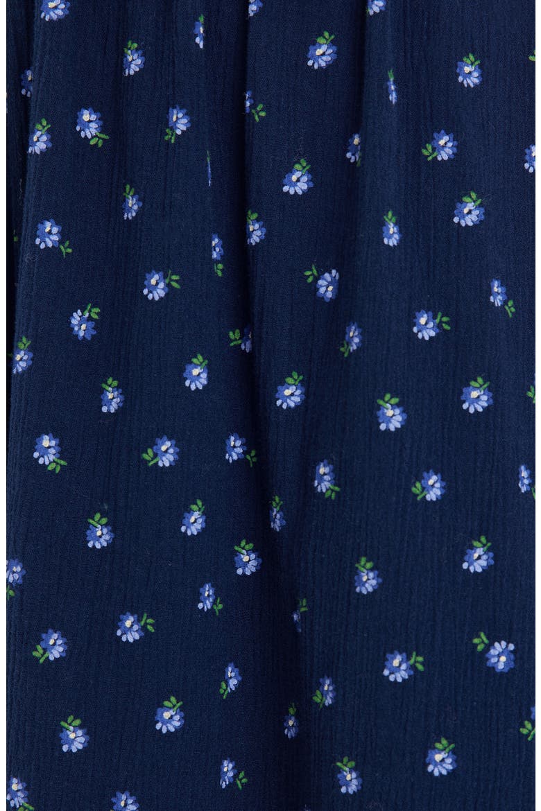 Floral Print Cotton Maxi Skirt, Alternate, color, CLASSIC INDIGO