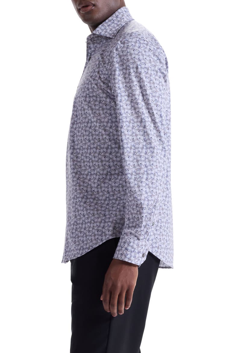Devon OoohCotton® Paisley Button-Up Shirt, Alternate, color, PLATINUM