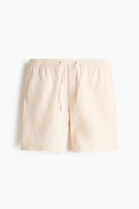 Relaxed Fit Textured Shorts