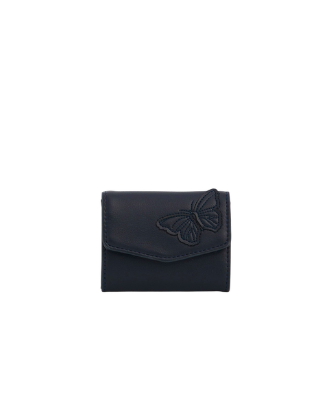 Floral Applique Card Holder Wallet