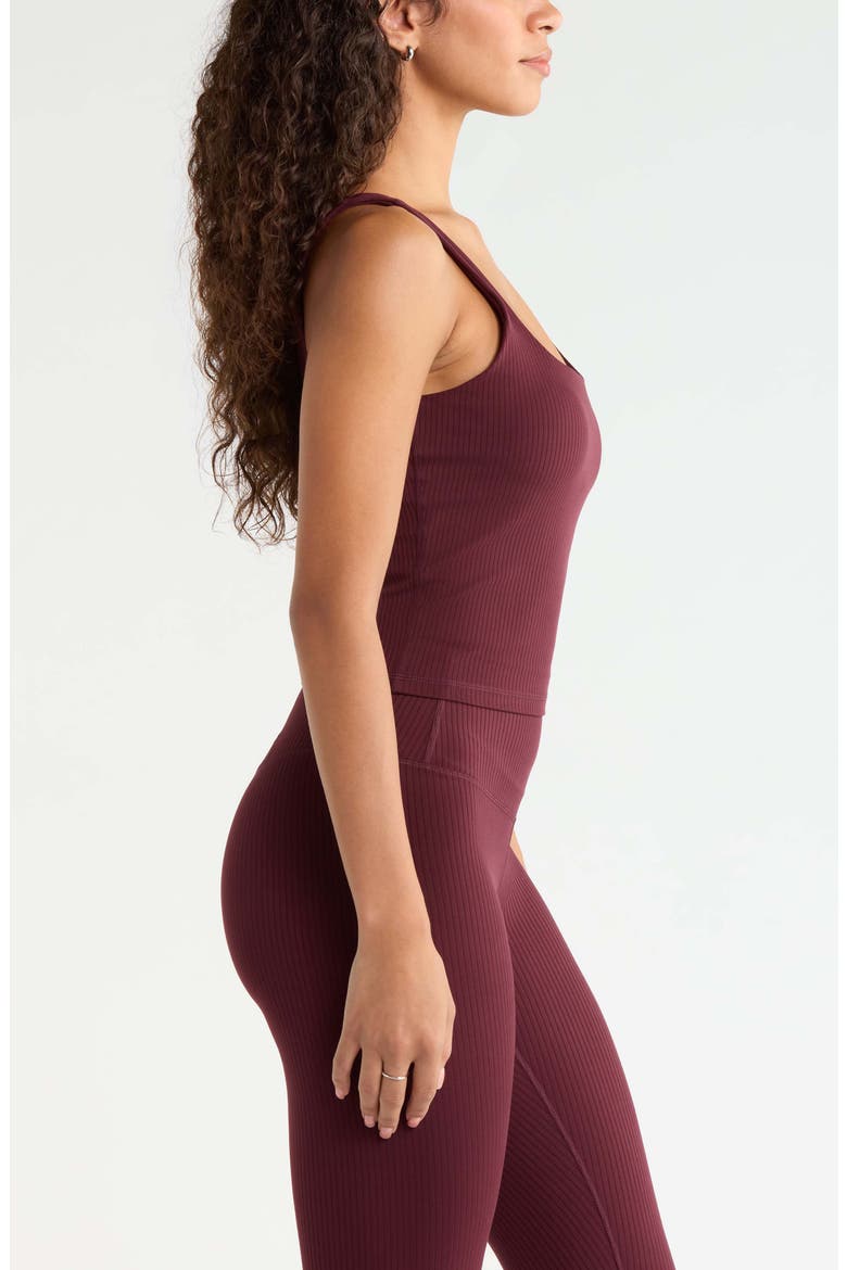 Thrive Rib Bra Tank, Alternate, color, BURGUNDY STEM