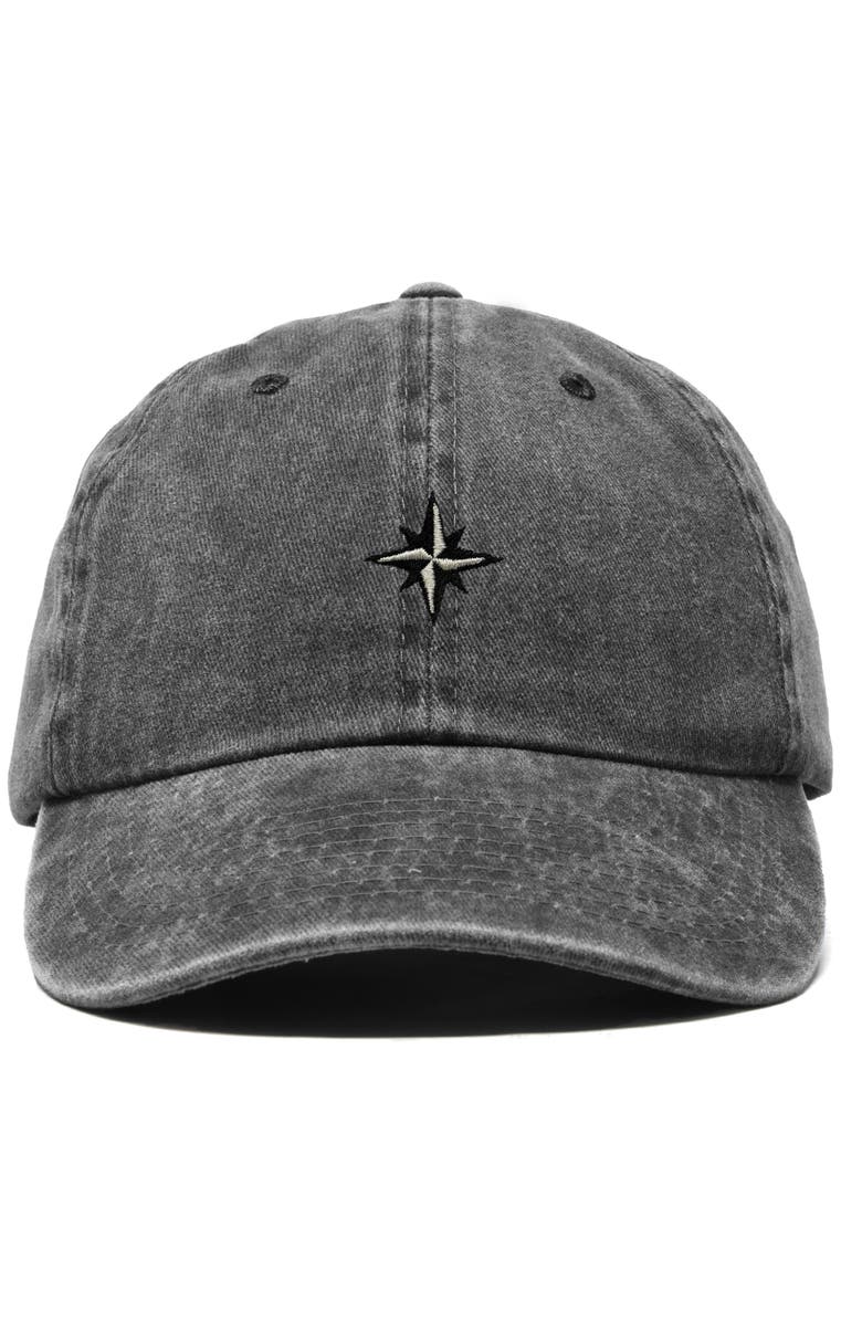 Dalix Starpoint Dad Cap, Main, color, Washed Black