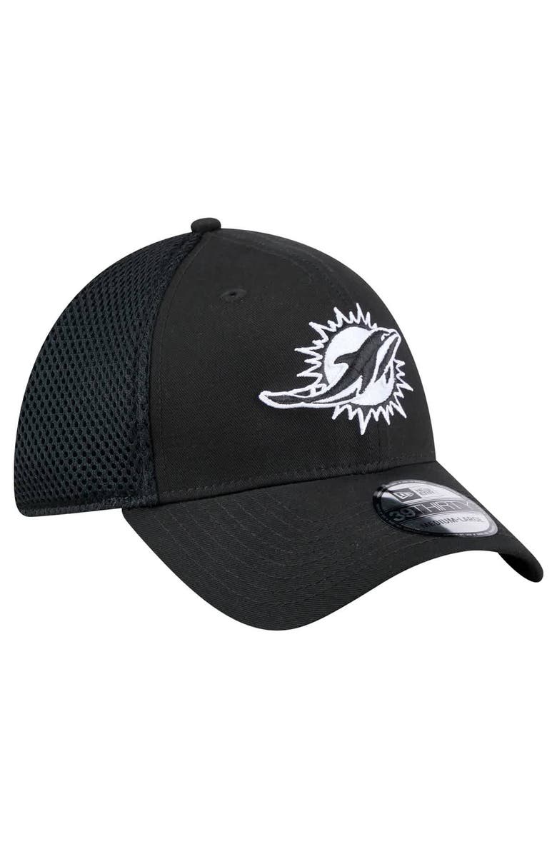 New Era Men's New Era Black Miami Dolphins Main Neo 39THIRTY Flex Hat, Alternate, color, Black