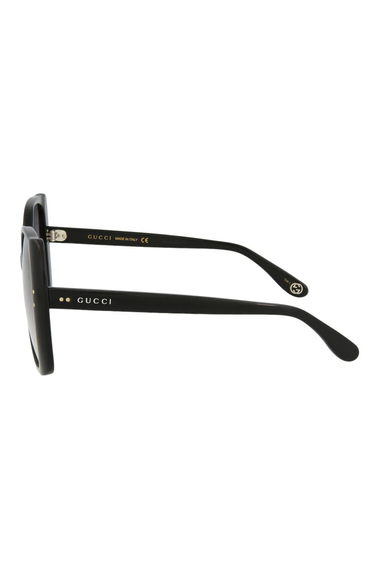 56MM Round/Oval Sunglasses, Alternate, color, BLACK GREY