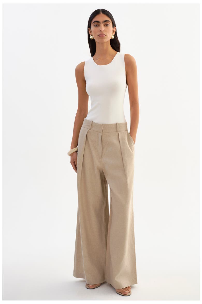 Miriam | Linen Wide Leg Pants, Main, color, Beige