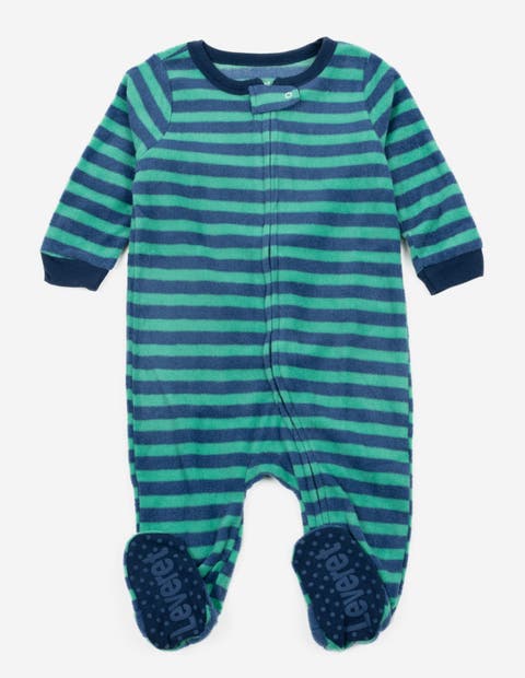 Footed Fleece Printed Holiday Pajamas (Baby)
