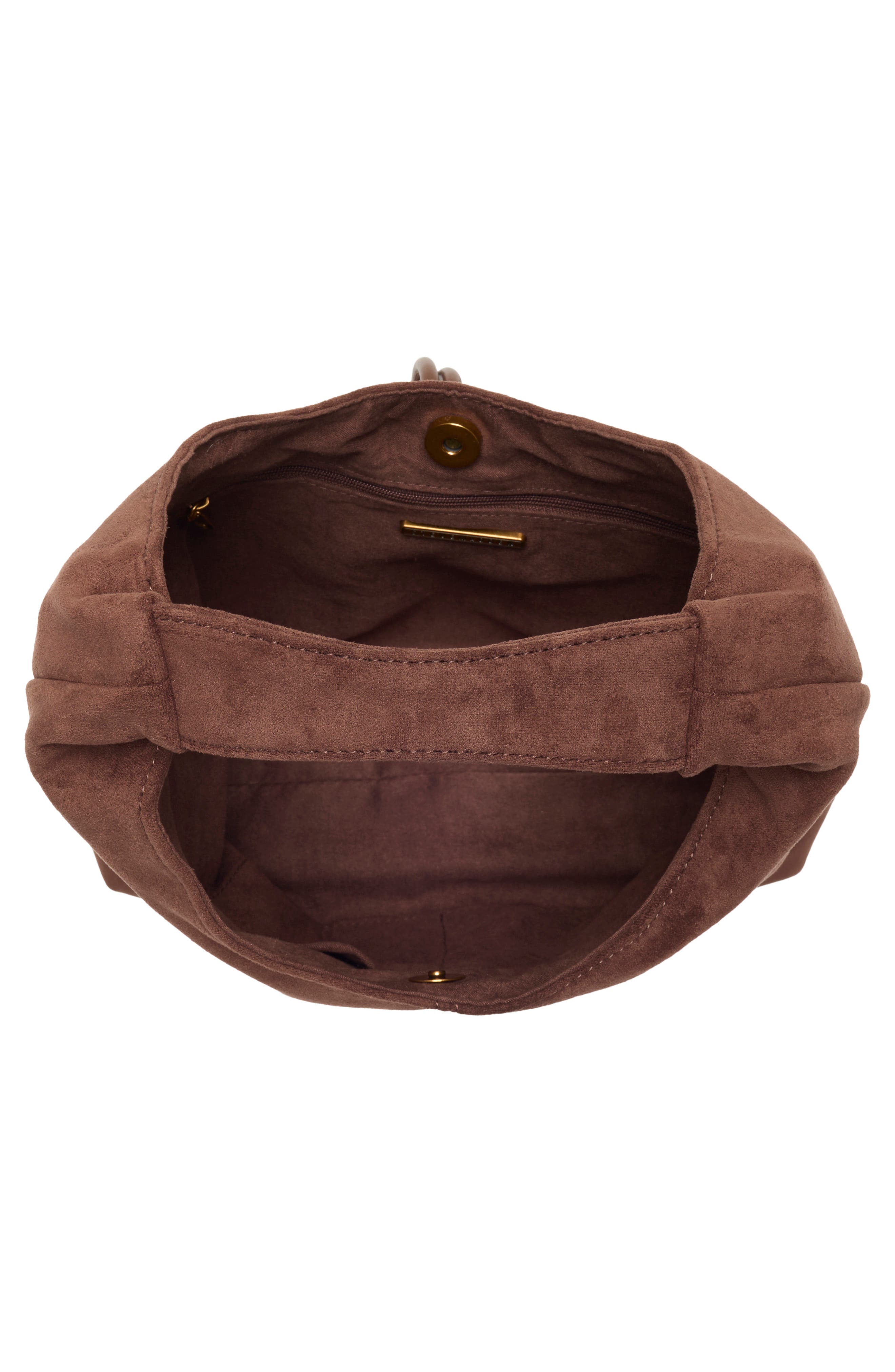 Browan Faux Suede Hobo Bag, Alternate, color, BROWN FAUX SUEDE