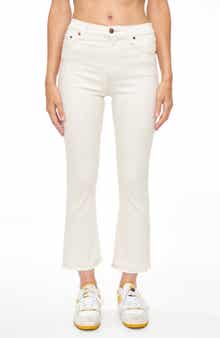 Pistola Lennon High Waist Raw Hem Crop Bootcut Jeans
