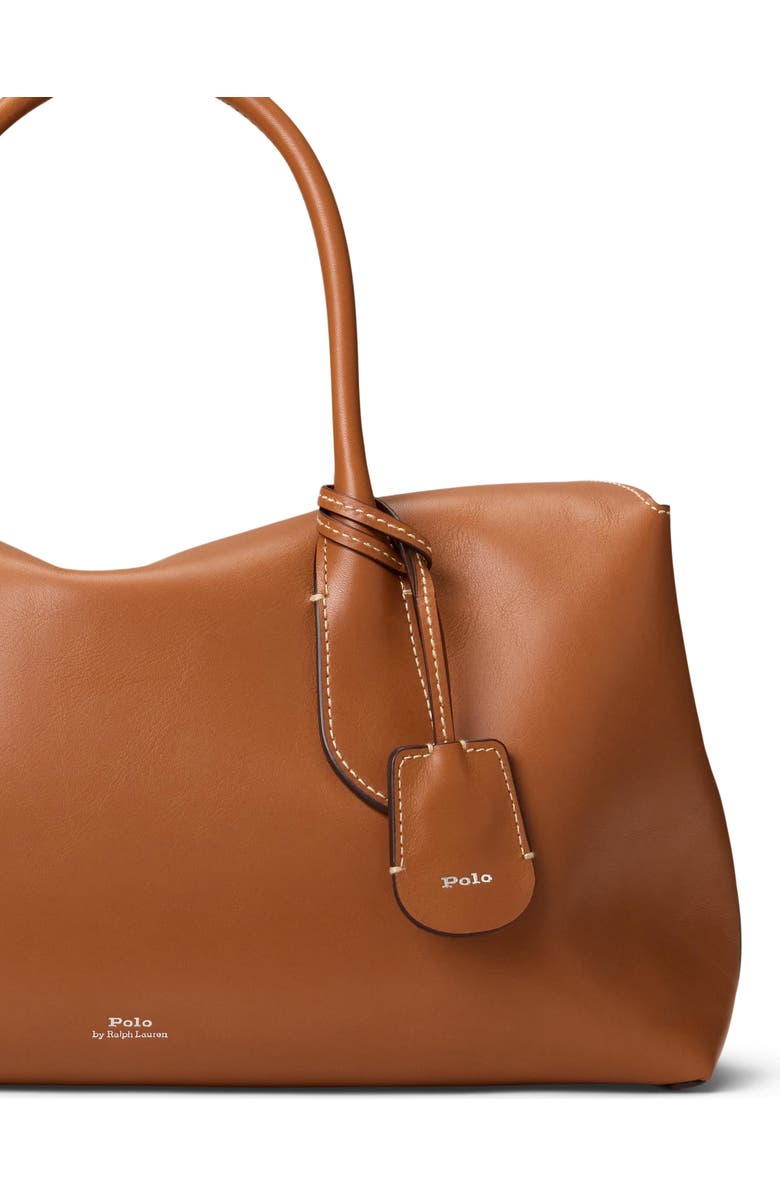 Polo Ralph Lauren Bellport Leather Satchel, Alternate, color, Cognac