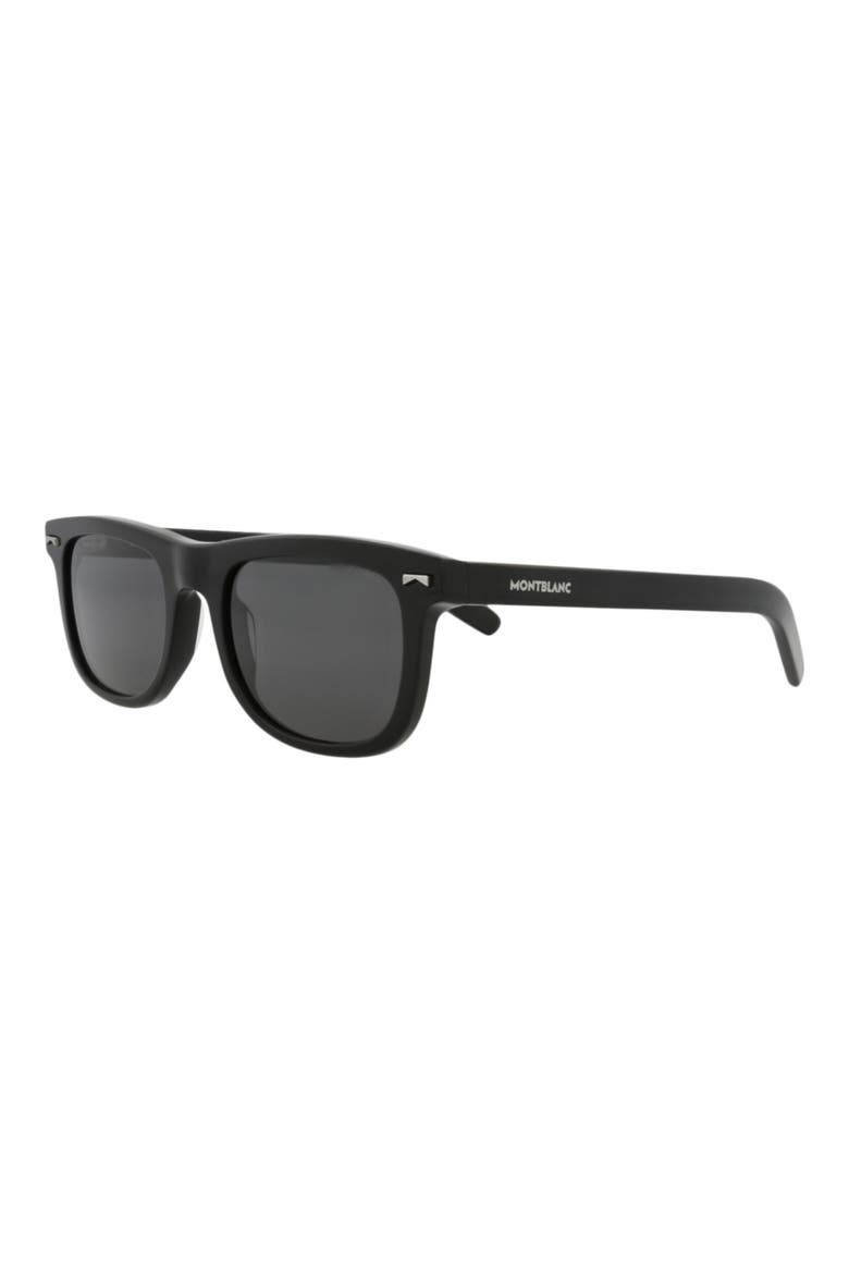 53mm Square Sunglasses, Alternate, color, BLACK BLACK SMOKE