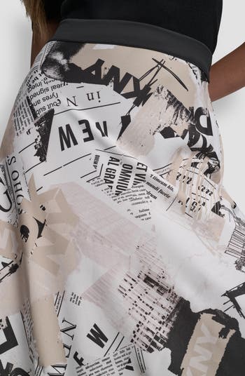 DKNY Newspaper Print Maxi Skirt | Nordstrom