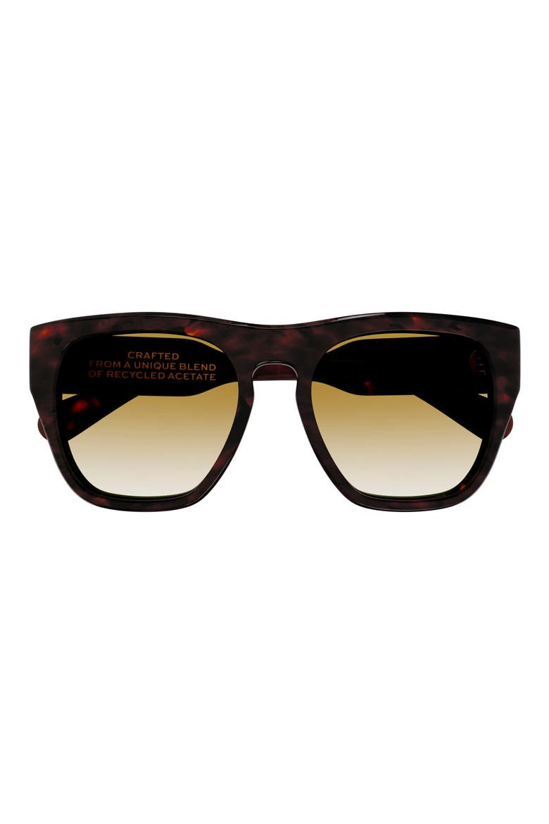 55mm Square Sunglasses, Main, color, HAVANA