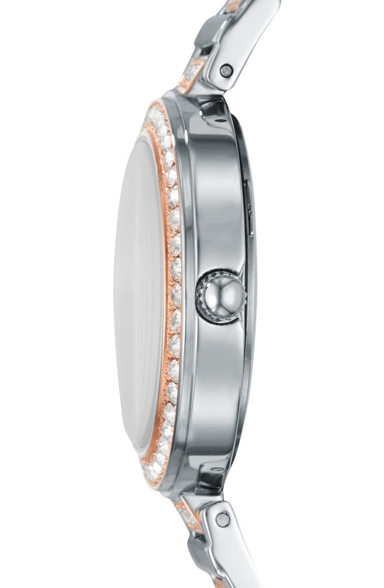 Fossil Karli Three-Hand Quartz Crystal Bracelet Watch, 32mm, Alternate, color, Silver