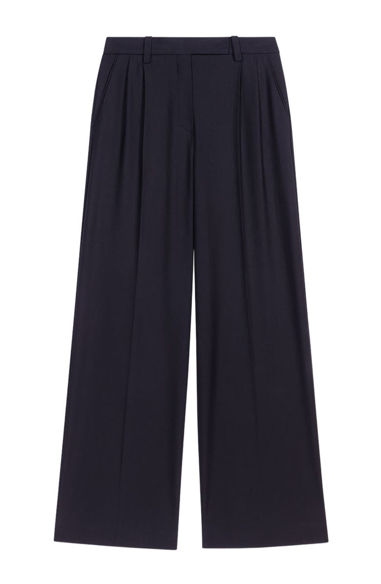 maje Wide-leg suit trousers, Alternate, color, Black