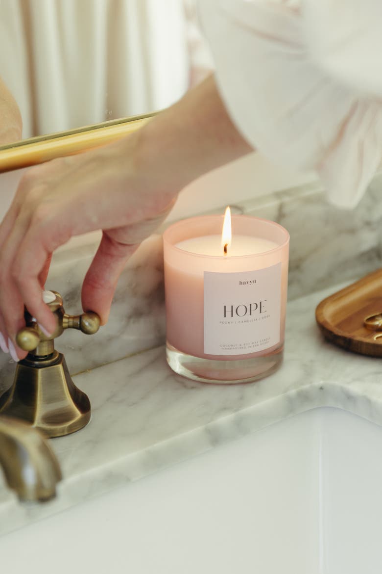 Hope (Peony, Rose, Pomelo) EU Allergen-Free Candle, Alternate, color, 8 oz