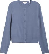 Vince Scallop Trim Button Front Cardigan