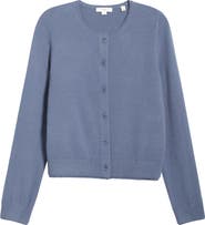 Vince Scallop Trim Button Front Cardigan