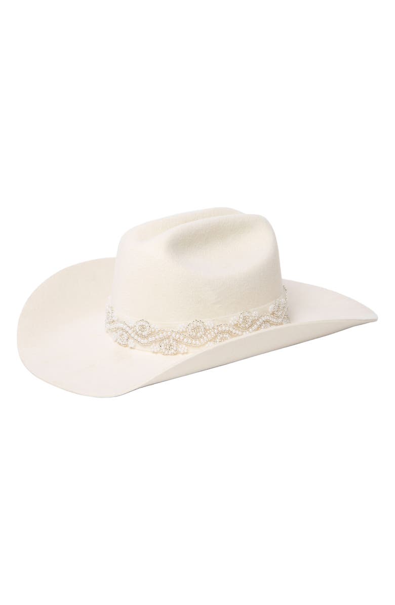 San Diego Hat Lust Wool Cowboy Hat, Main, color, Ivory