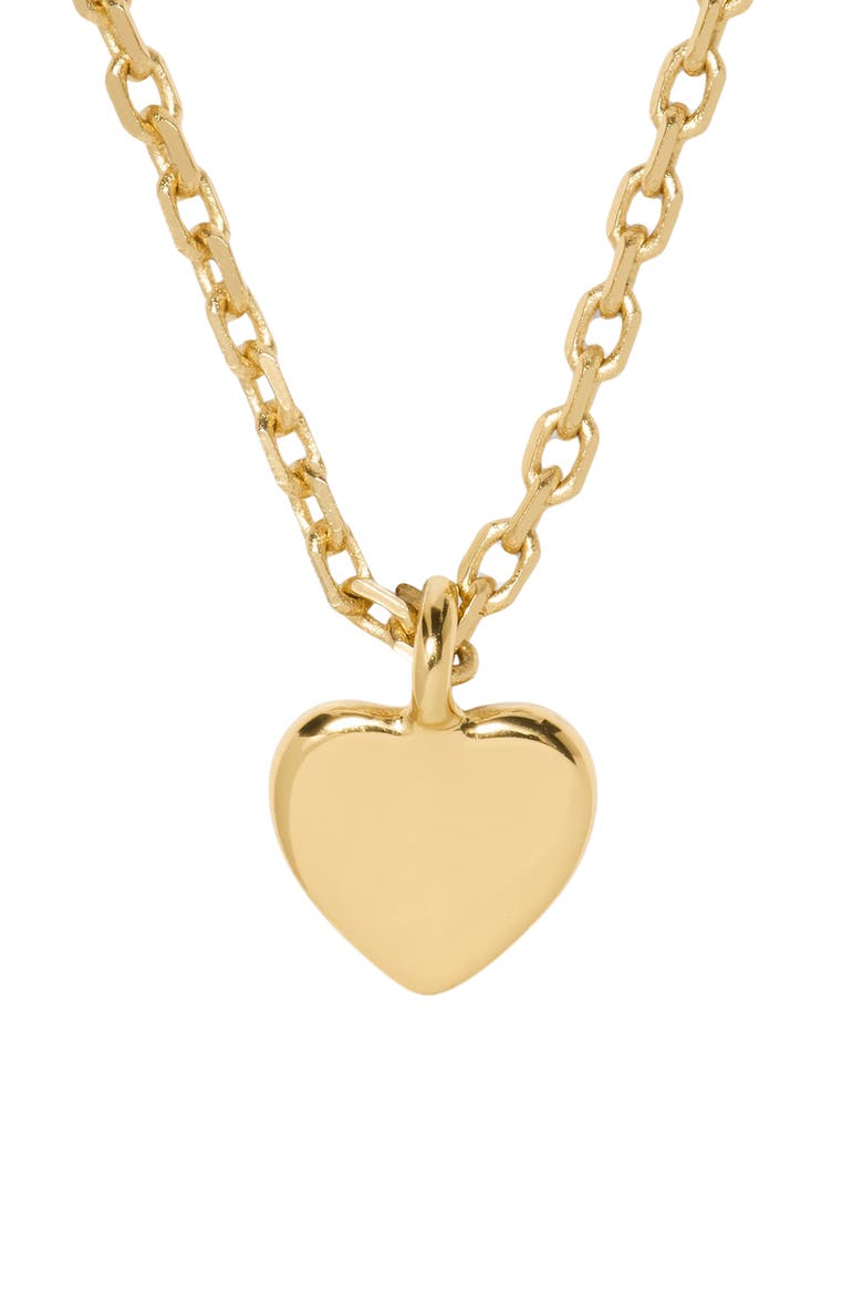 heart pendant necklace, Main, color, GOLD