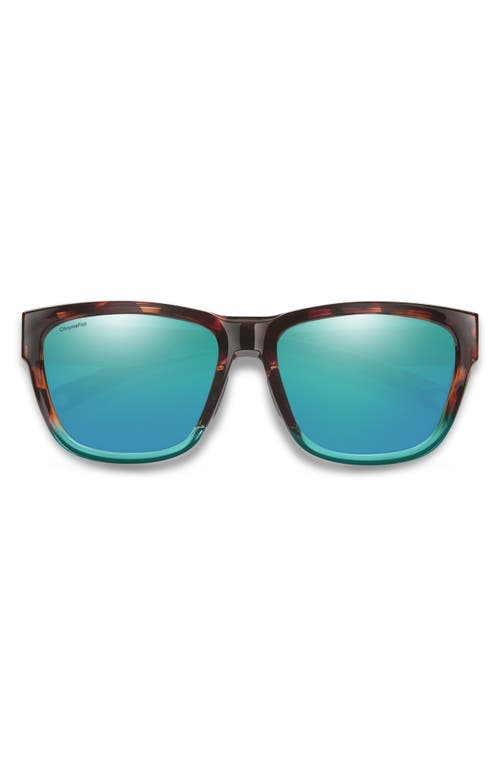 Smith 56mm Joya Chromapop™ Polarized Square Sunglasses In Opal Fade/chromapop Opal