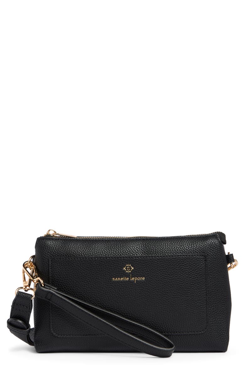 Nanette Lepore Noa Convertible Wallet, Main, color, Black