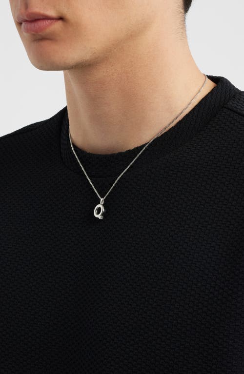 Open Edit Waterproof Bubble Initial Pendant Necklace