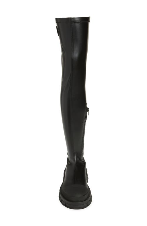 Shop Moncler Hevea Over The Knee Boot In Black