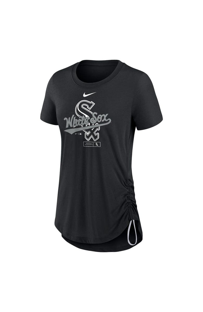 Nike Women's Nike Black Chicago White Sox Side Cinch Fashion Tri-Blend Performance T-Shirt, Alternate, color, 