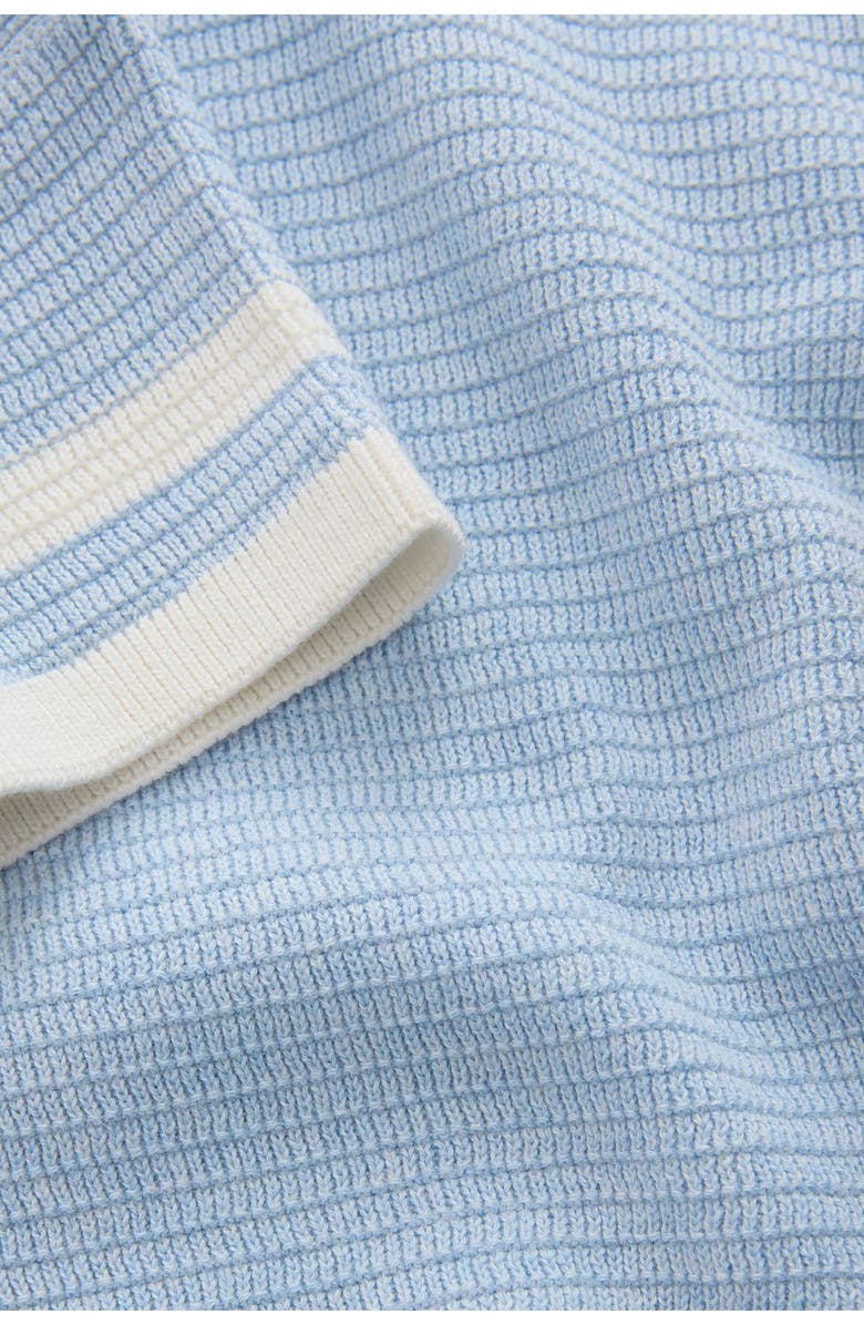 NEXT Stripe Polo Sweater & Shorts Set, Alternate, color, Blue