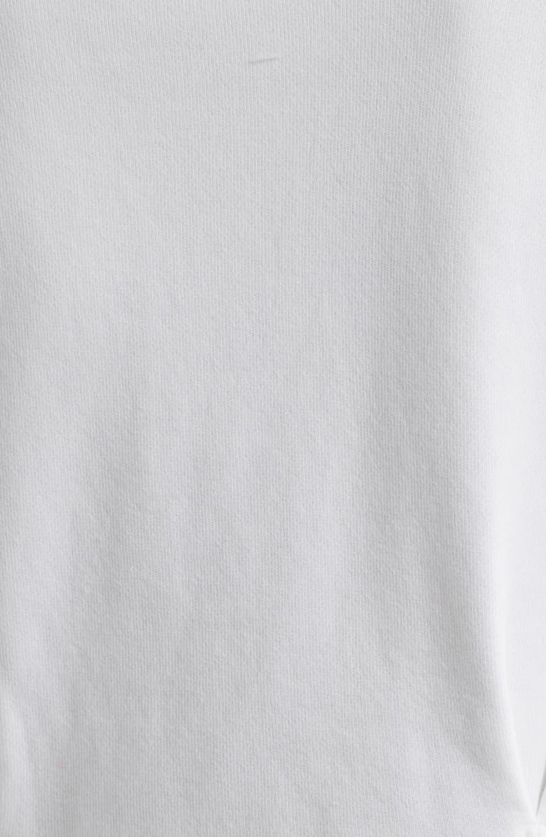 THE GREAT. The Slouchy Cotton Corset Peplum Sweatshirt, Alternate, color, True White