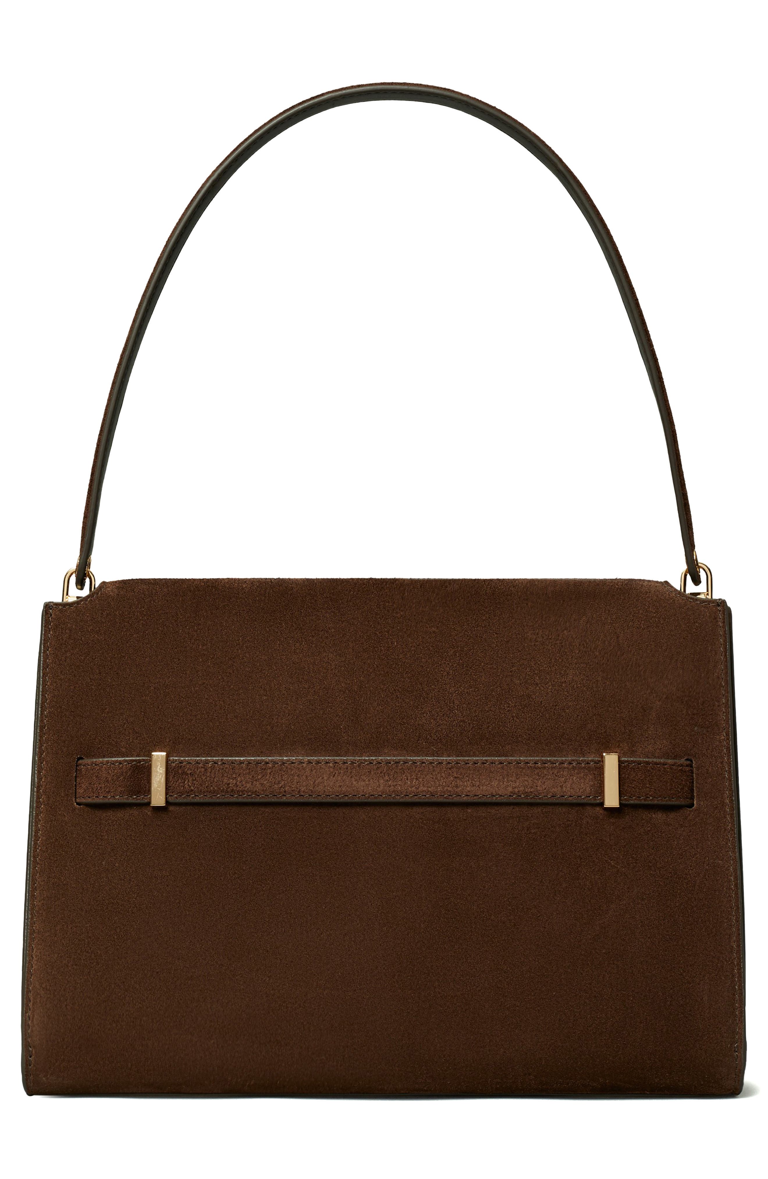 Tory Burch Large Lee Radziwill Suede Shoulder Bag, Alternate, color, 