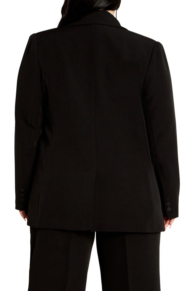 Alexis Oversize Double Breasted Blazer, Alternate, color, BLACK