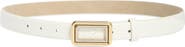 Steve Madden Two-Tone Buckle Textured Faux Leather Belt