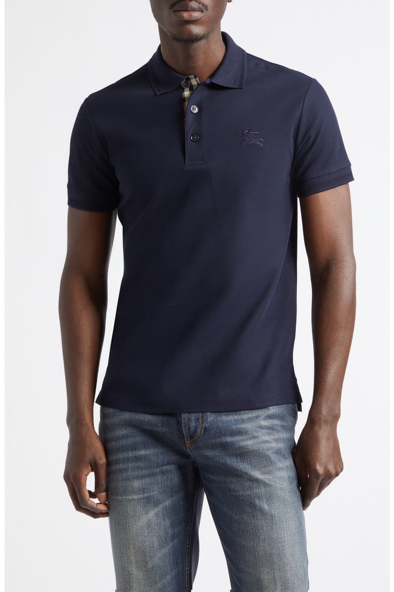 Eddie EKD Embroidered Cotton Piqué Polo, Main, color, COAL BLUE