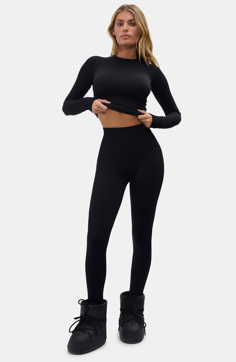 Halfdays Sophia Base Layer Leggings, Alternate, color, Black