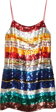 Alice+Olivia■Bridget Sequin Spaghetti Strap Dress■ドレス Alice + Olivia Bridget Spaghetti-Strap Sequined Mini Dress