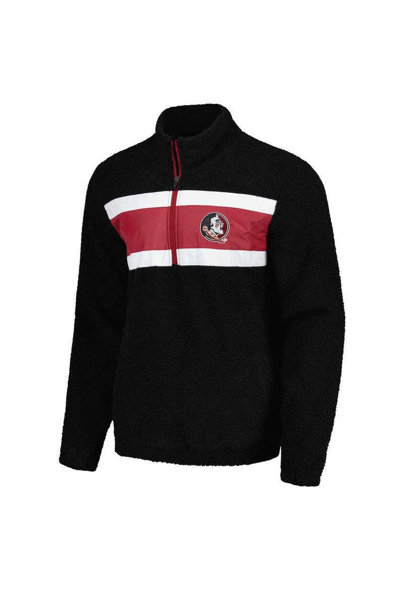 Men's G-III Sports by Carl Banks Black Florida State Seminoles Pinch Runner Half-Zip Top, Alternate, color, Black