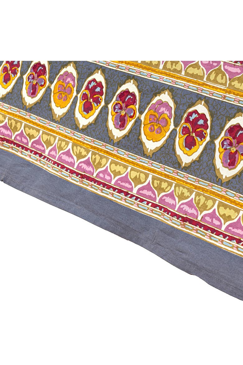 Pansy Tablecloth, Alternate, color, Red/Grey 90" x 90"