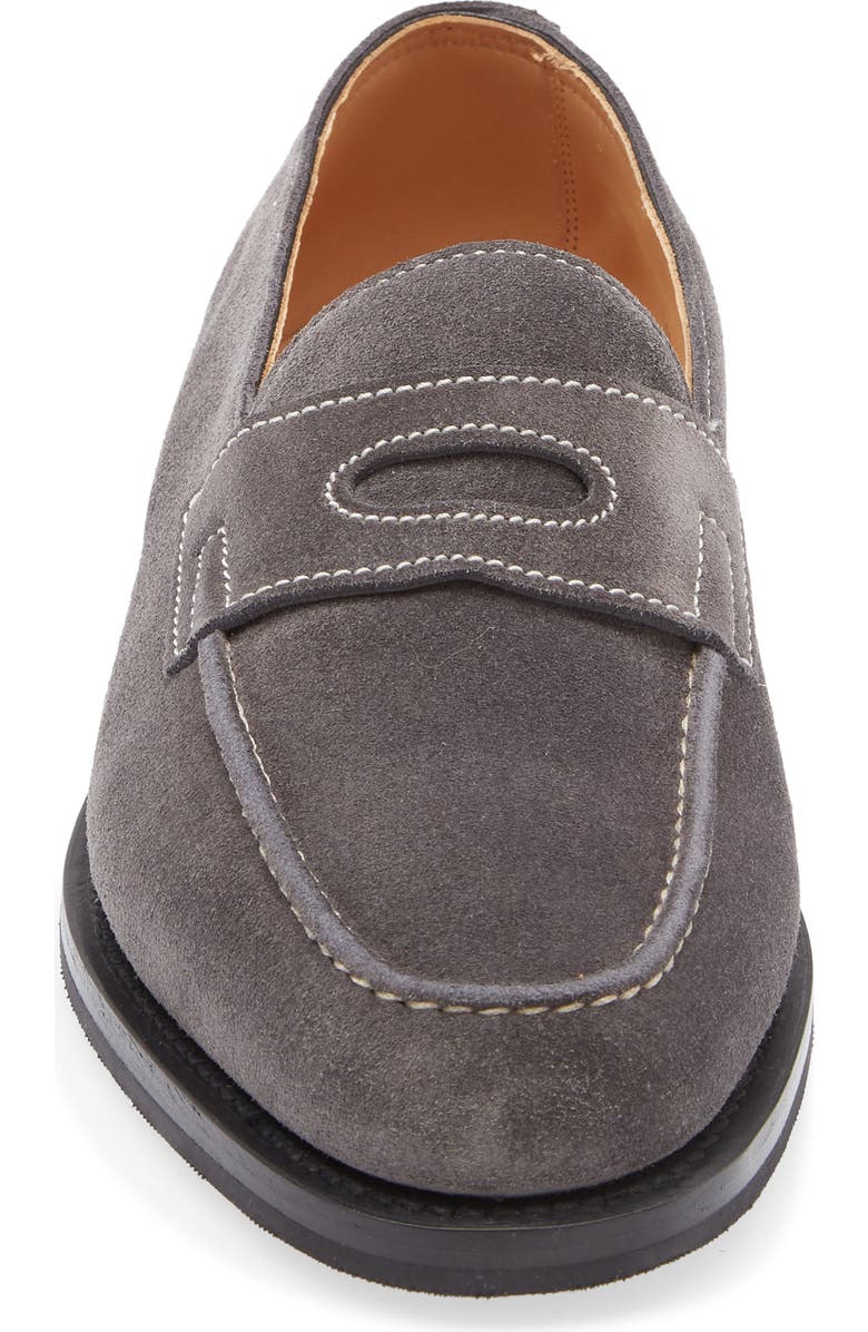 John Lobb Lopez Penny Loafer, Alternate, color, Carbon