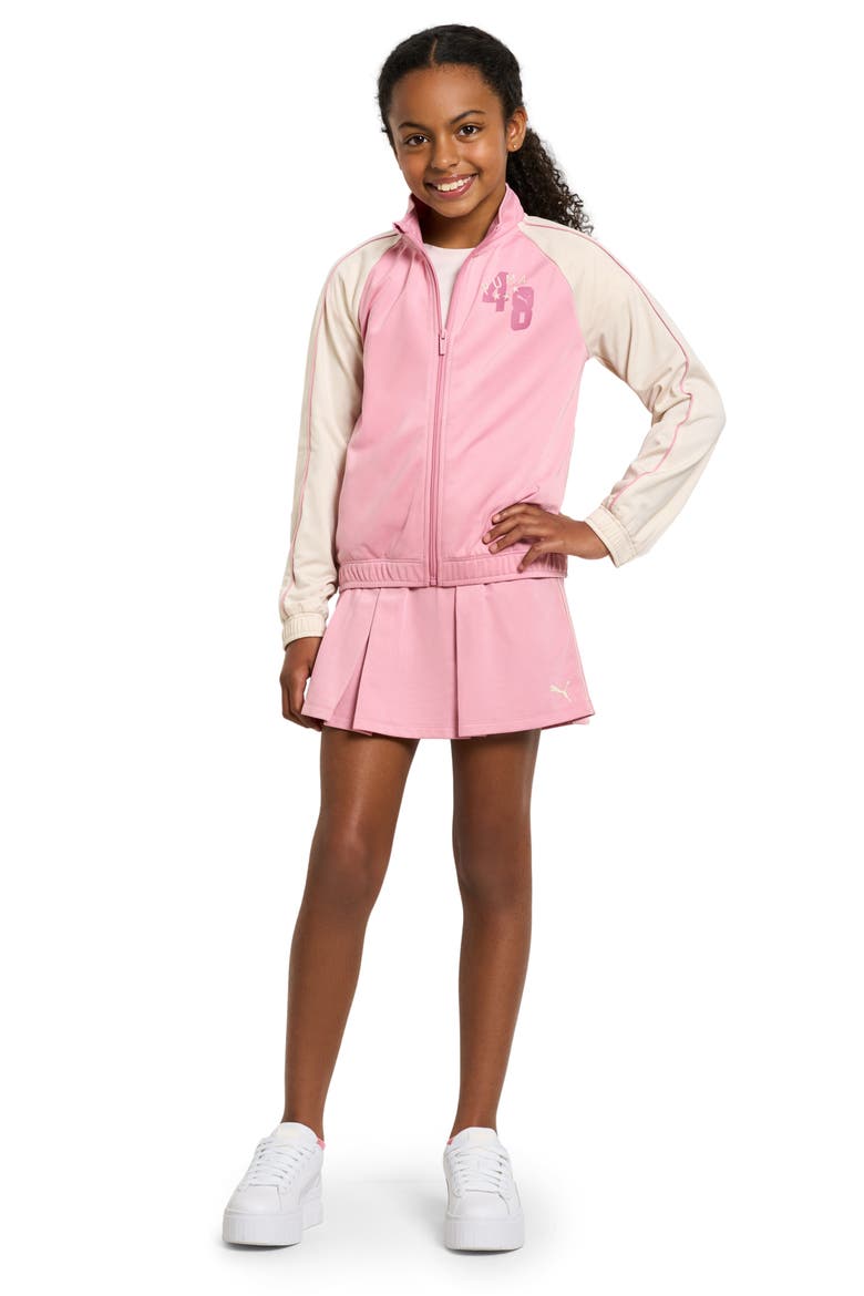 Kids' Track Jacket & Skort, Alternate, color, BEYOND PINK