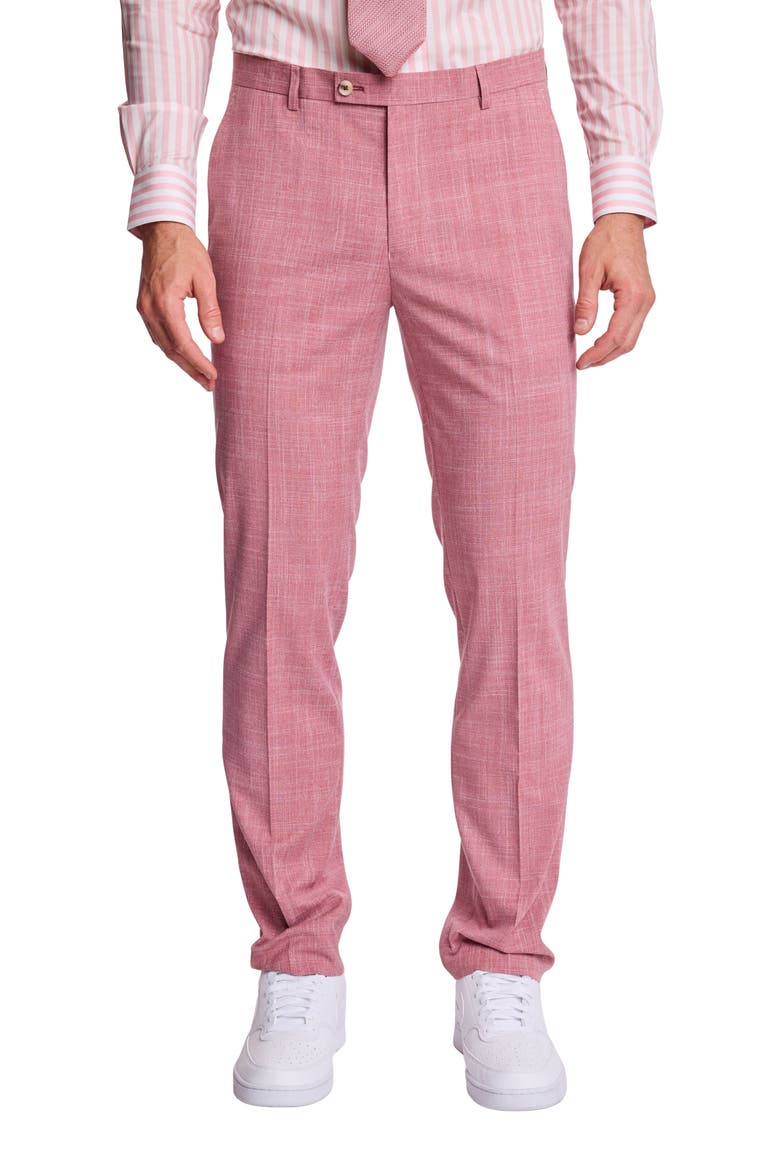 Downing Slim Fit Dress Pants, Main, color, PINK QUARTZ