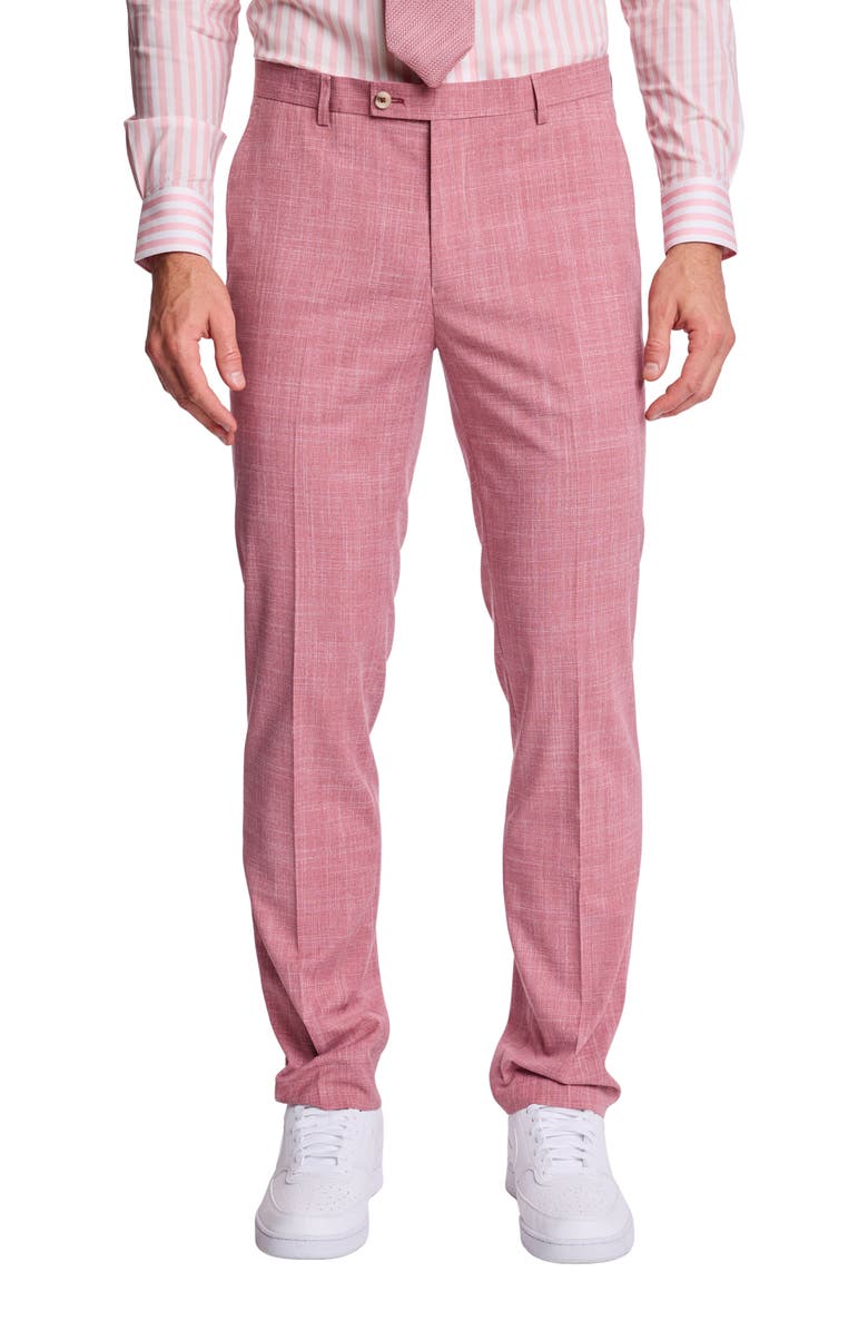 PAISLEY & GRAY Downing Slim Fit Dress Pants, Main, color, Pink Quartz